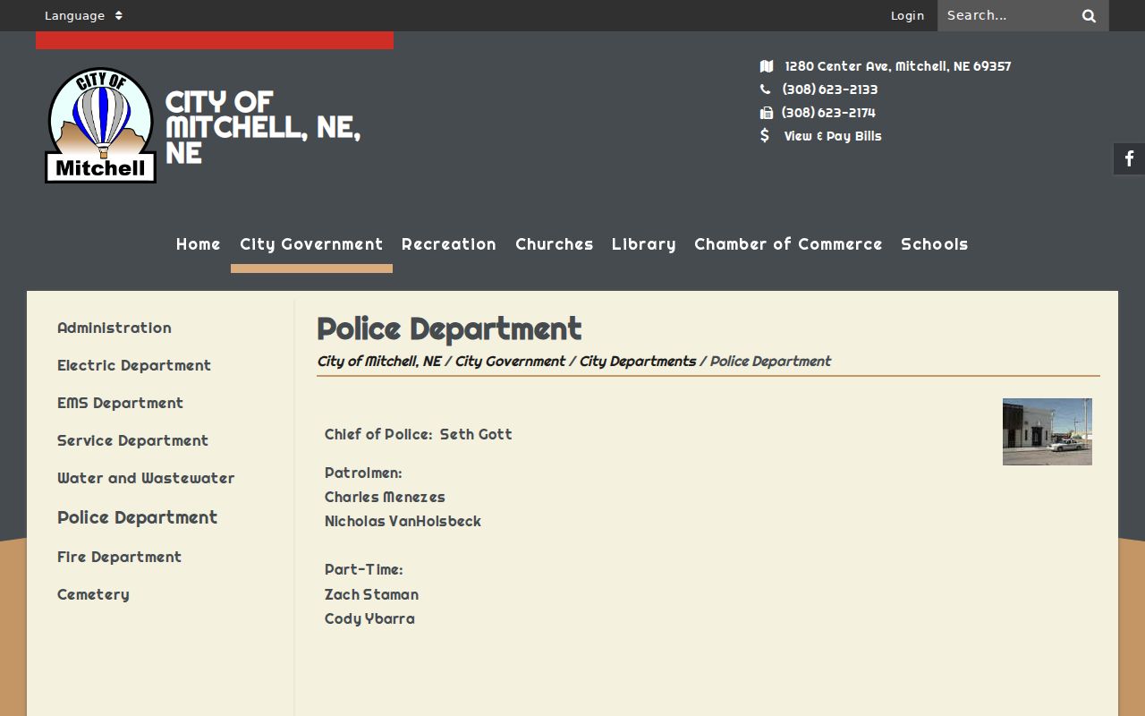 Mitchell warrant records local police department
