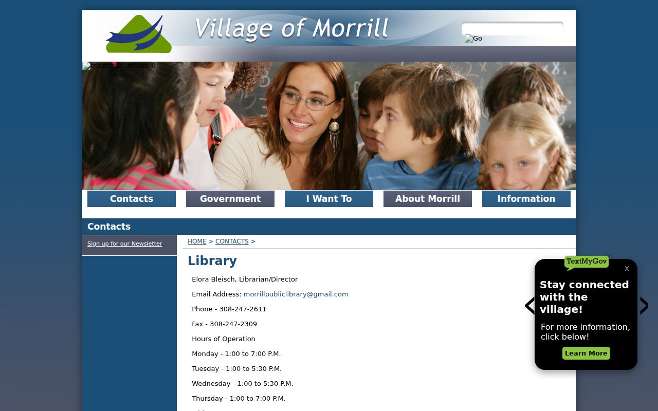 Morrill warrant records village police contact