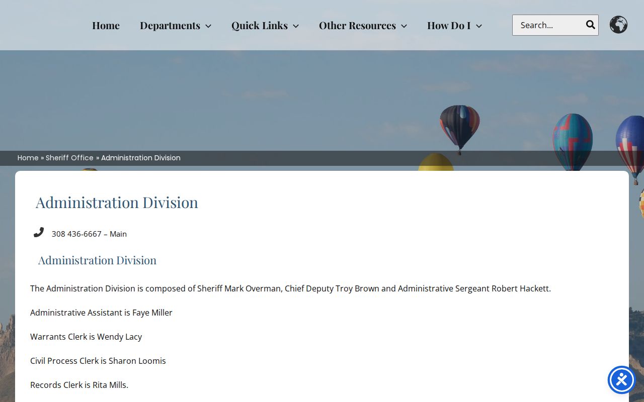 Scotts Bluff County warrant records sheriff administration office